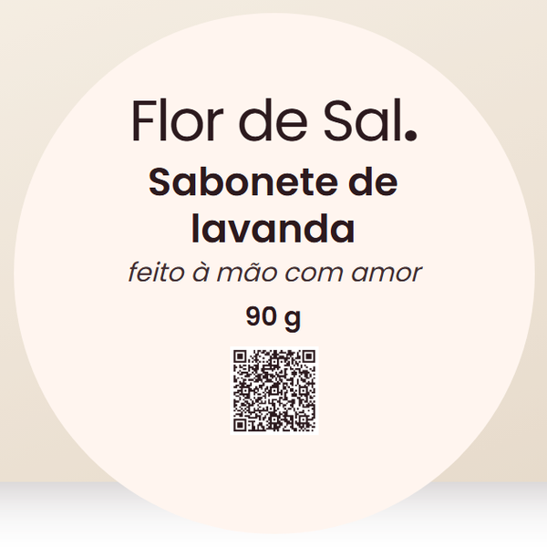 Tela do app com a prévia de um rótulo redondo